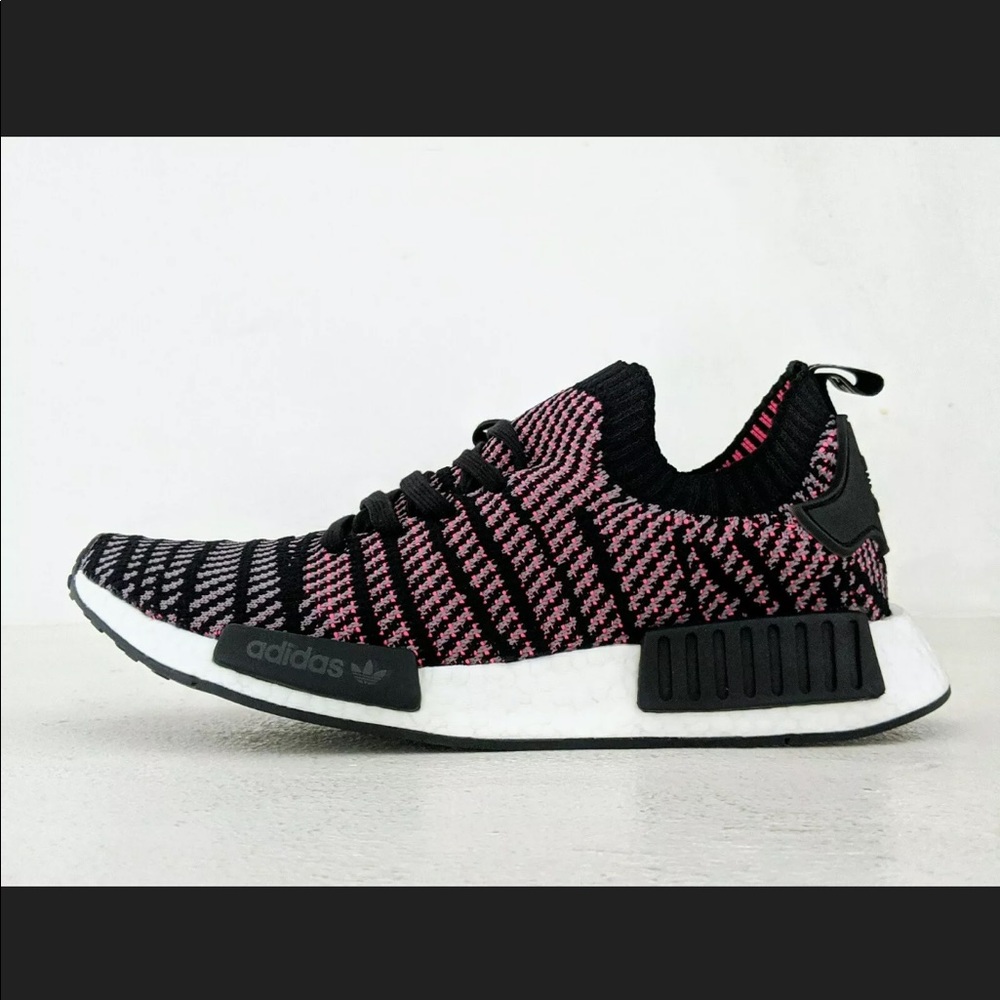 ADDIDAS NMD R1 STLT PK Black Classic Solar Pink